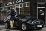 Jaguar hired actor Idris Elba to drive from London to Berlin in its new XE sedan. At the end of the drive, Elba DJd the sedan's launch party in Berlin.
