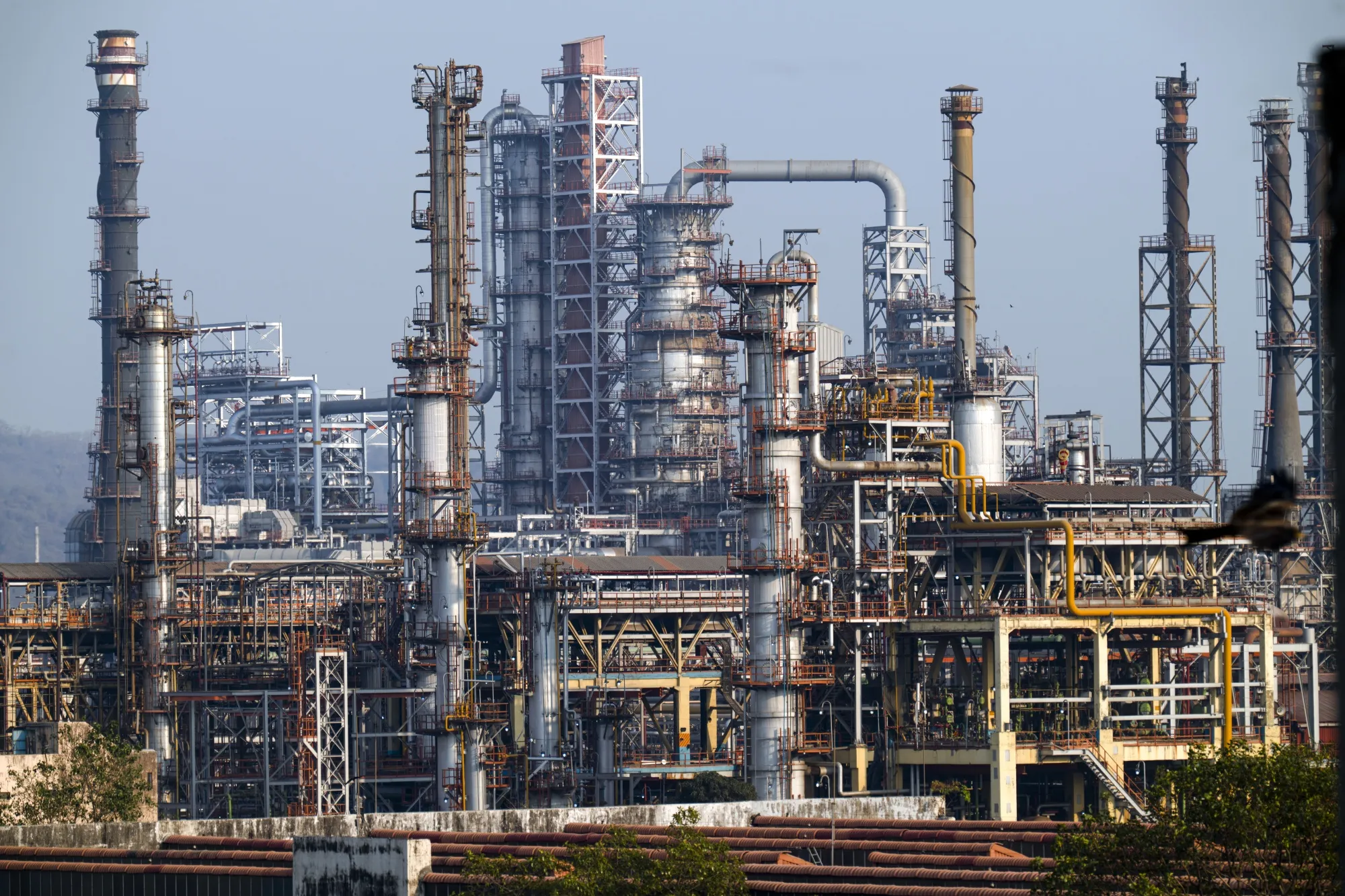 A Bharat Petroleum Corp. oil refinery in Mumbai.