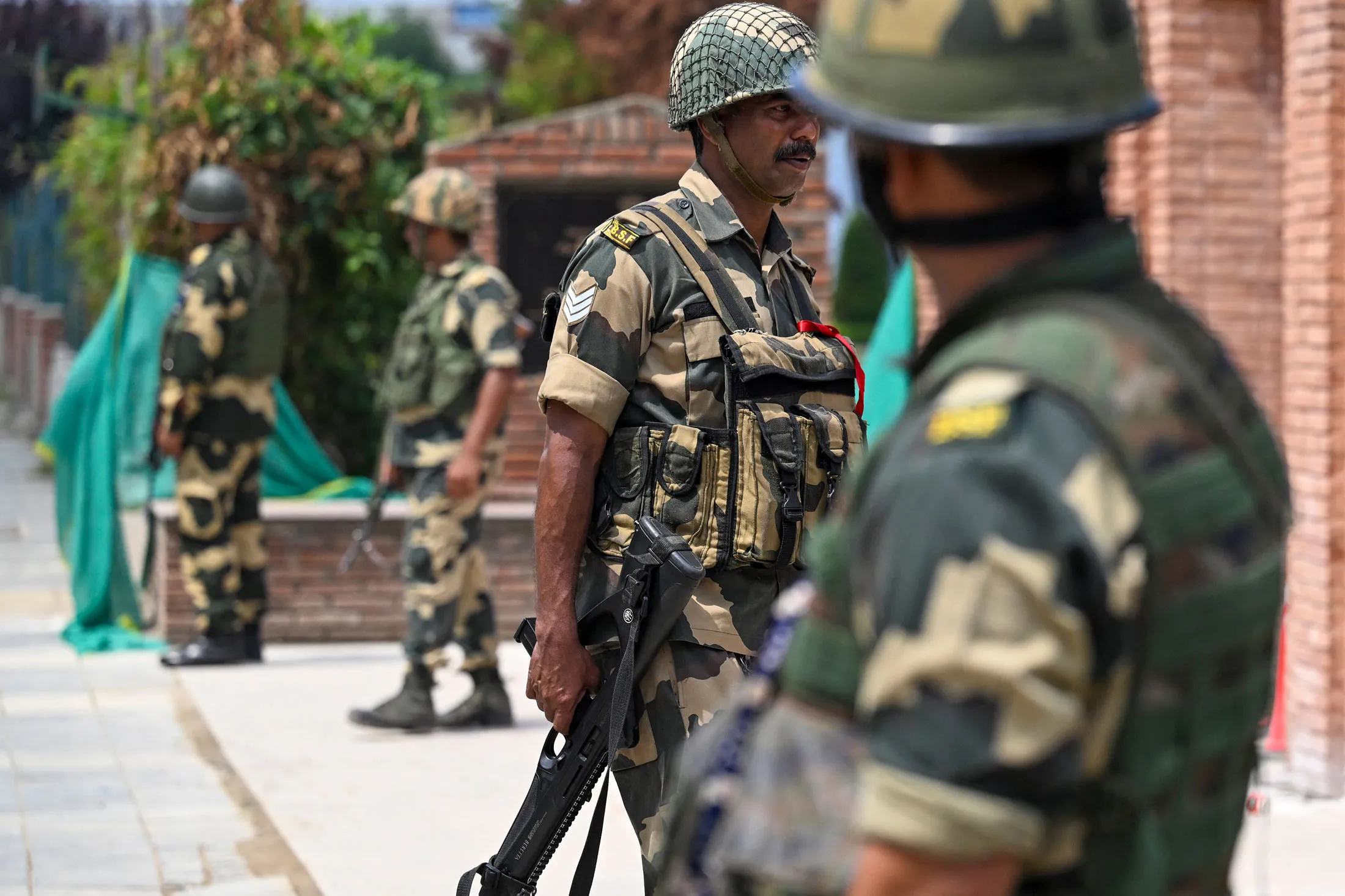 Indian soldiers in Srinagar,&nbsp;Jammu and Kashmir, in August.
