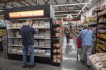 Shoppers inside a grocery store in San Francisco, California. 