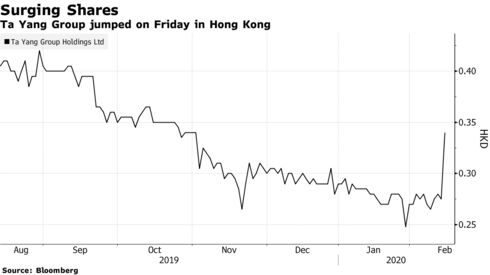 Ta Yang Group jumped on Friday in Hong Kong