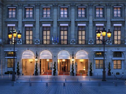 The exterior of the Ritz Paris.