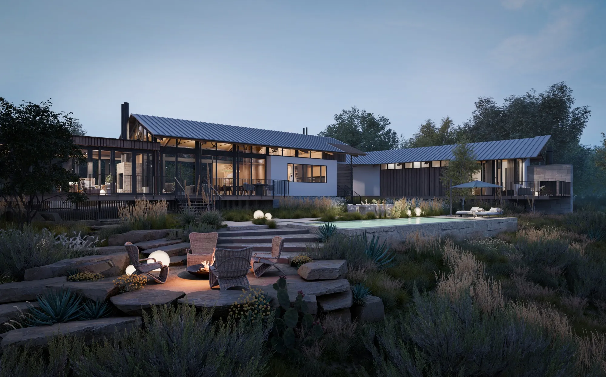 A rendering of a residence&nbsp;at the forthcoming Canyon Ranch Austin