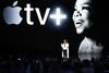 Oprah Winfrey, chief executive officer of Oprah Winfrey Network LLC, speaks during an Apple Inc. event.