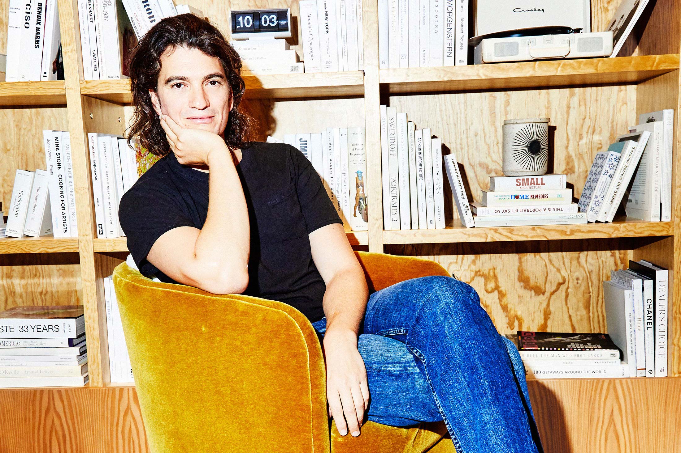 WeWork CEO Adam Neumann at a company workspace in New York.