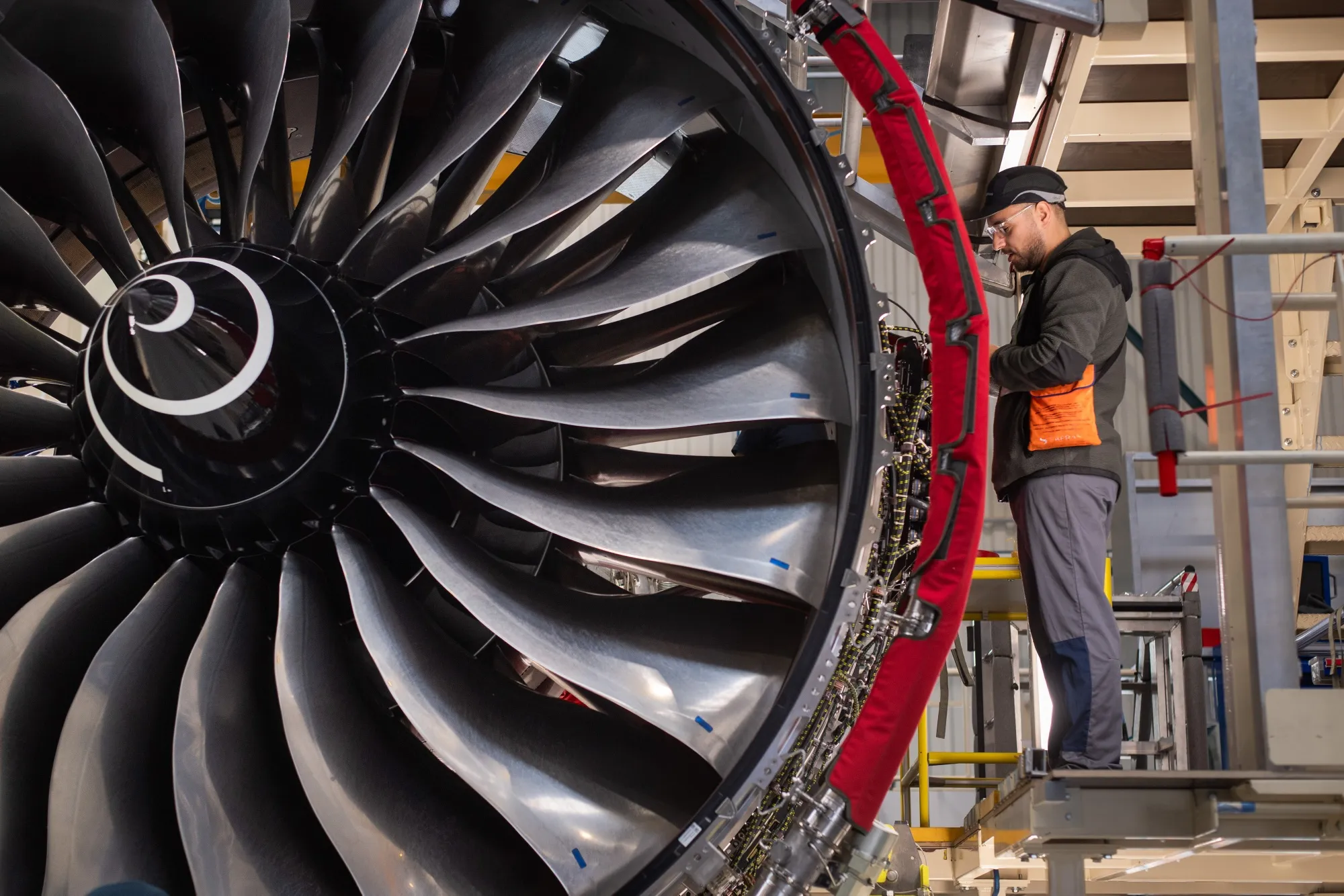 A Rolls-Royce Trent jet engine.