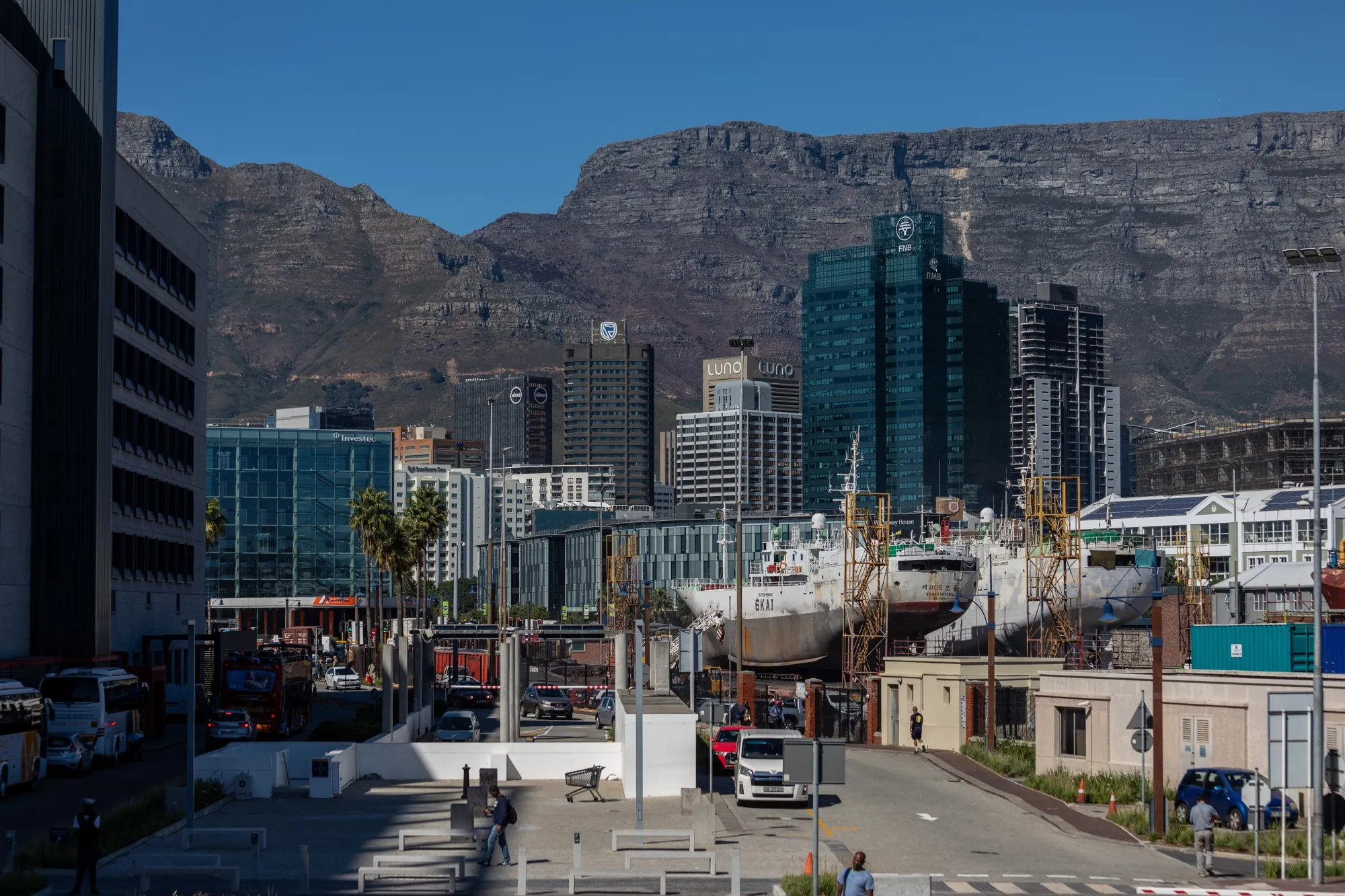 The business district in Cape Town.