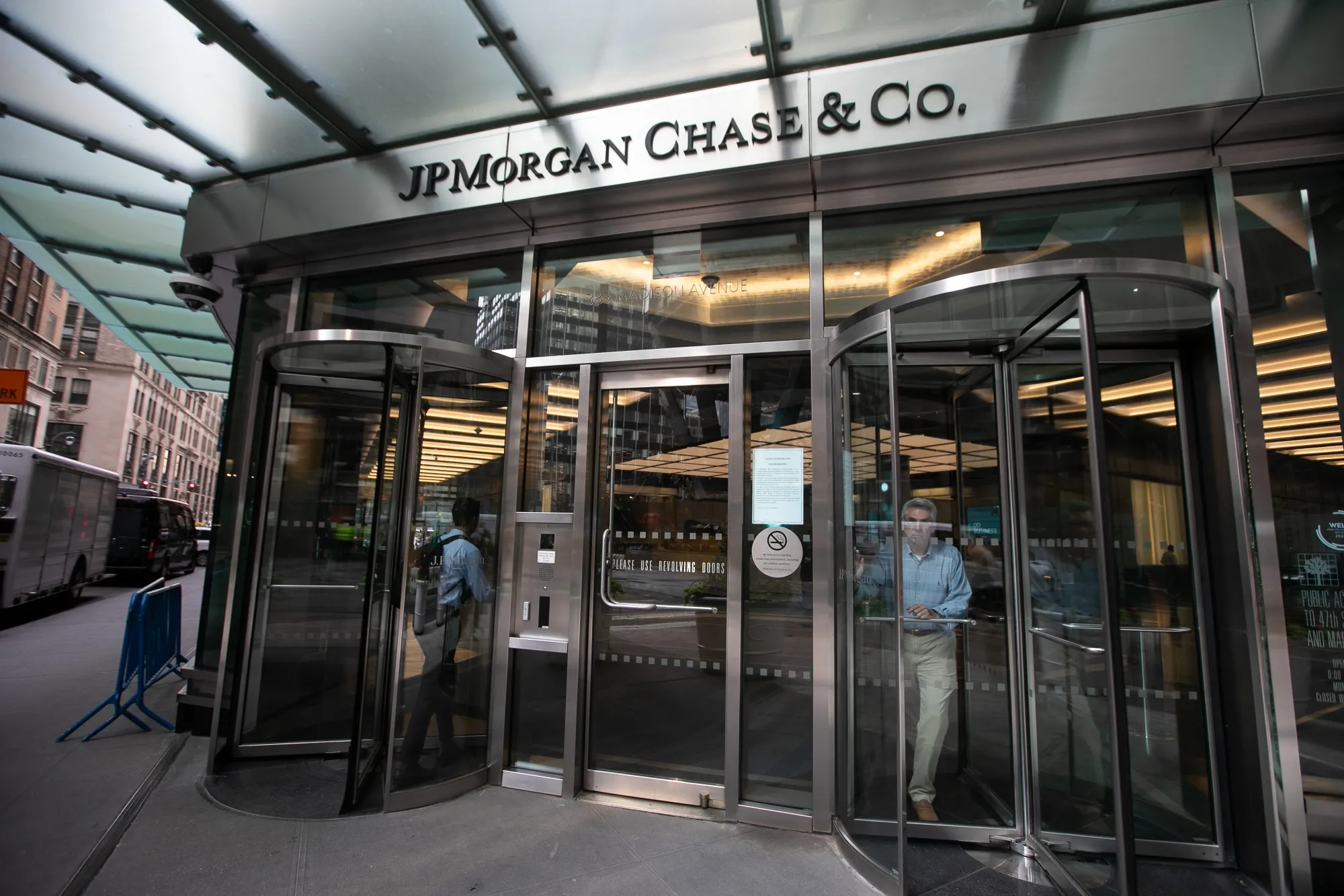 The JPMorgan Chase &amp; Co. headquarters in New York.