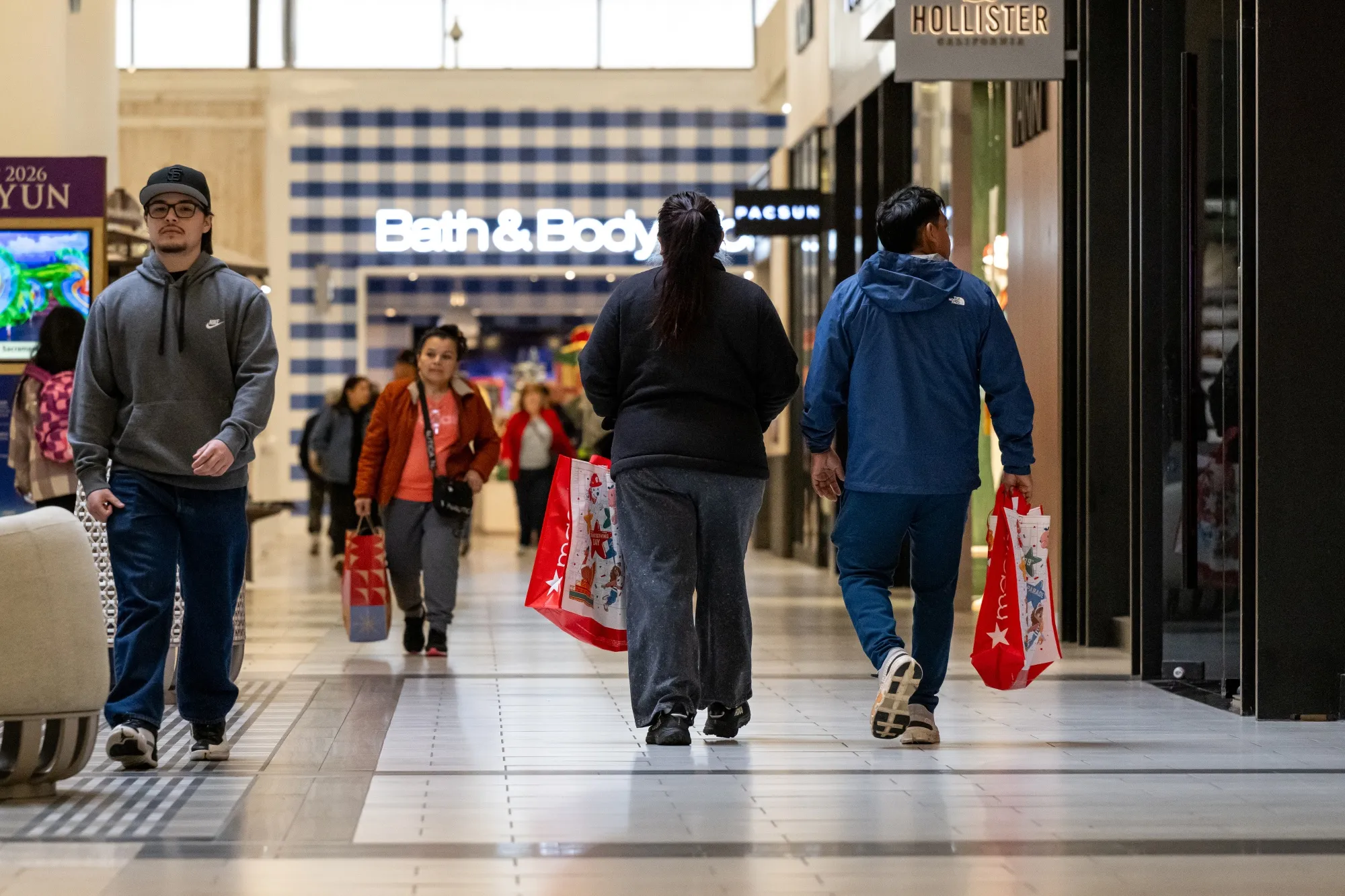 Shoppers inside the Serramonte Mall&nbsp;in Daly City, California.