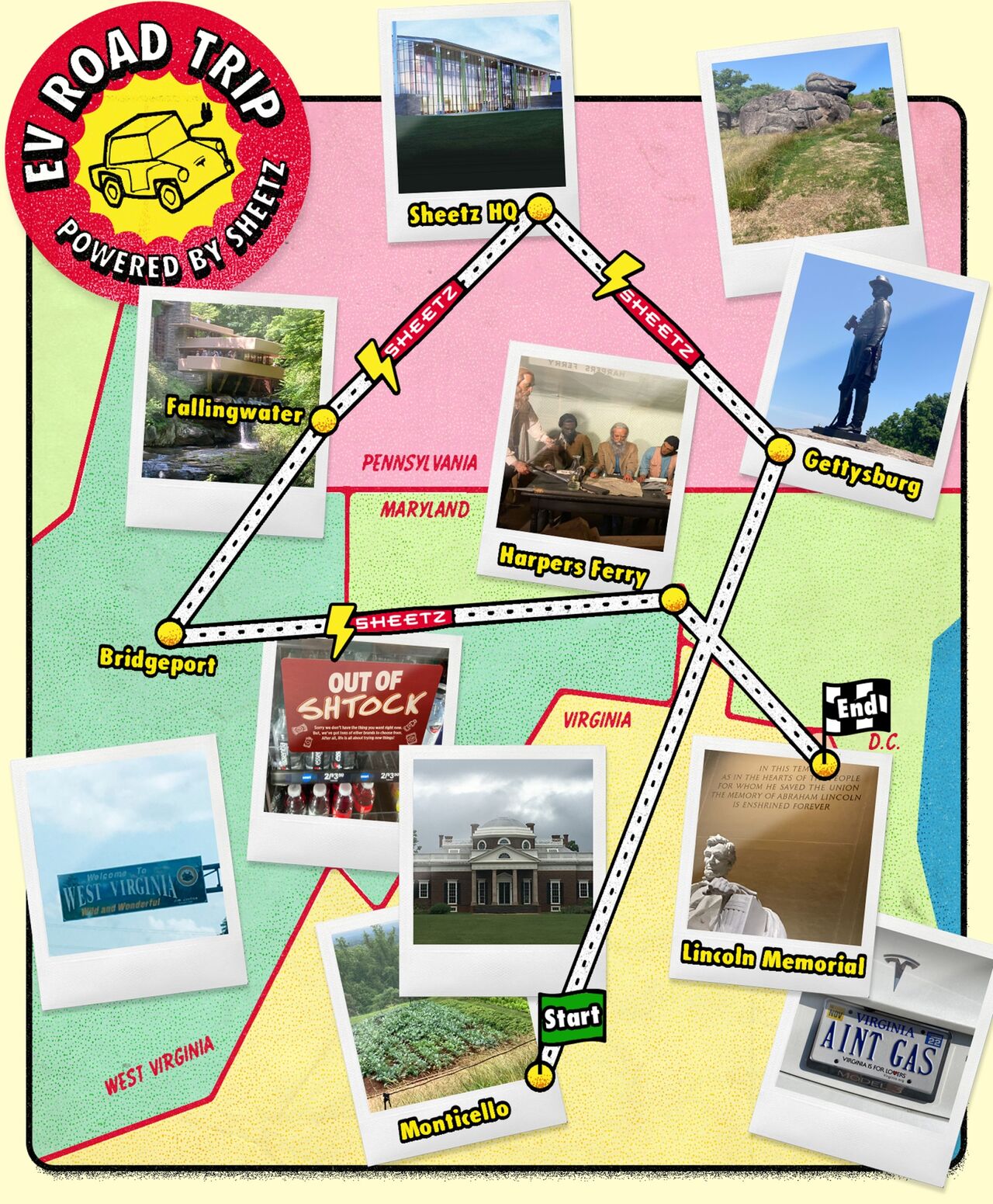 Sheetz, Tesla Teamed Up to Help You to Take an Electric Car Road Trip