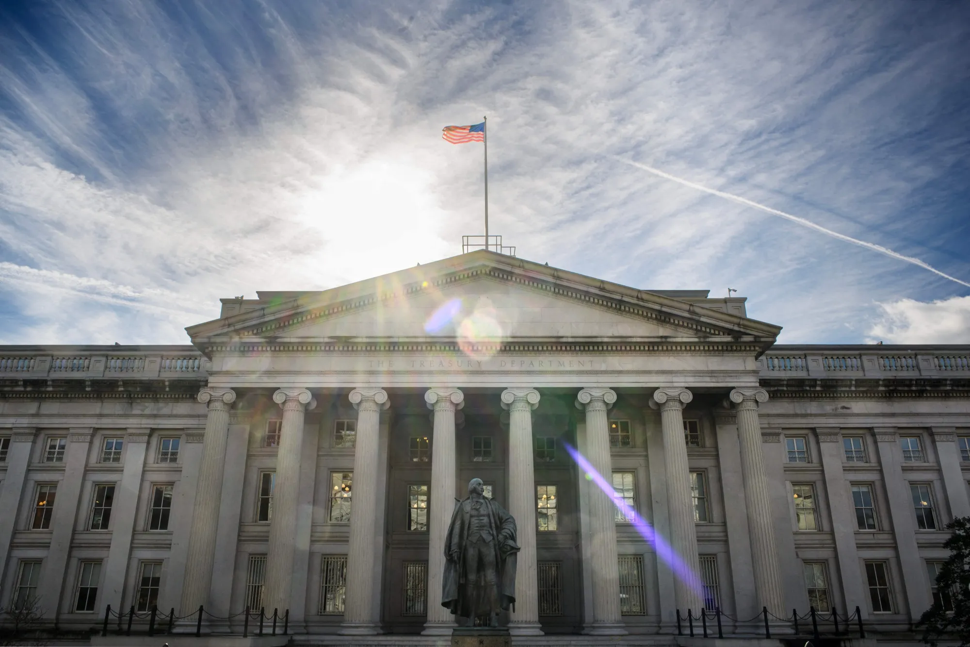 The Treasury Building in Washington, DC.