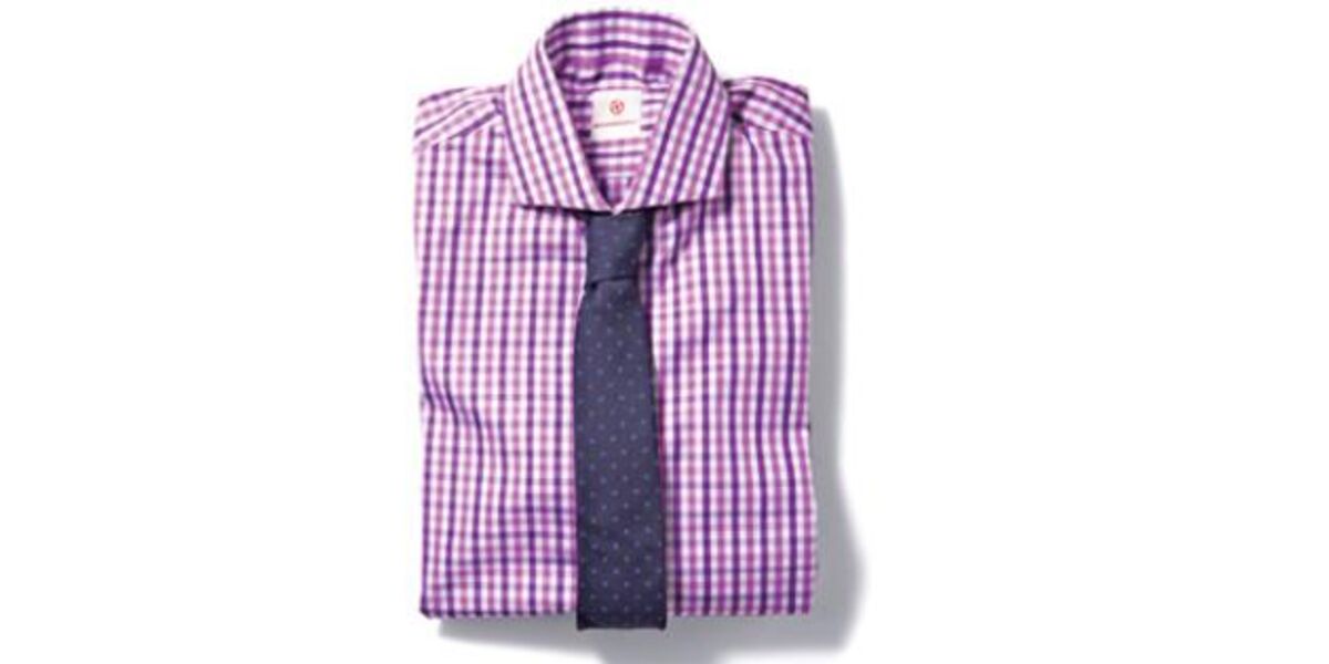 Purple Gingham Shirt Tie | vlr.eng.br