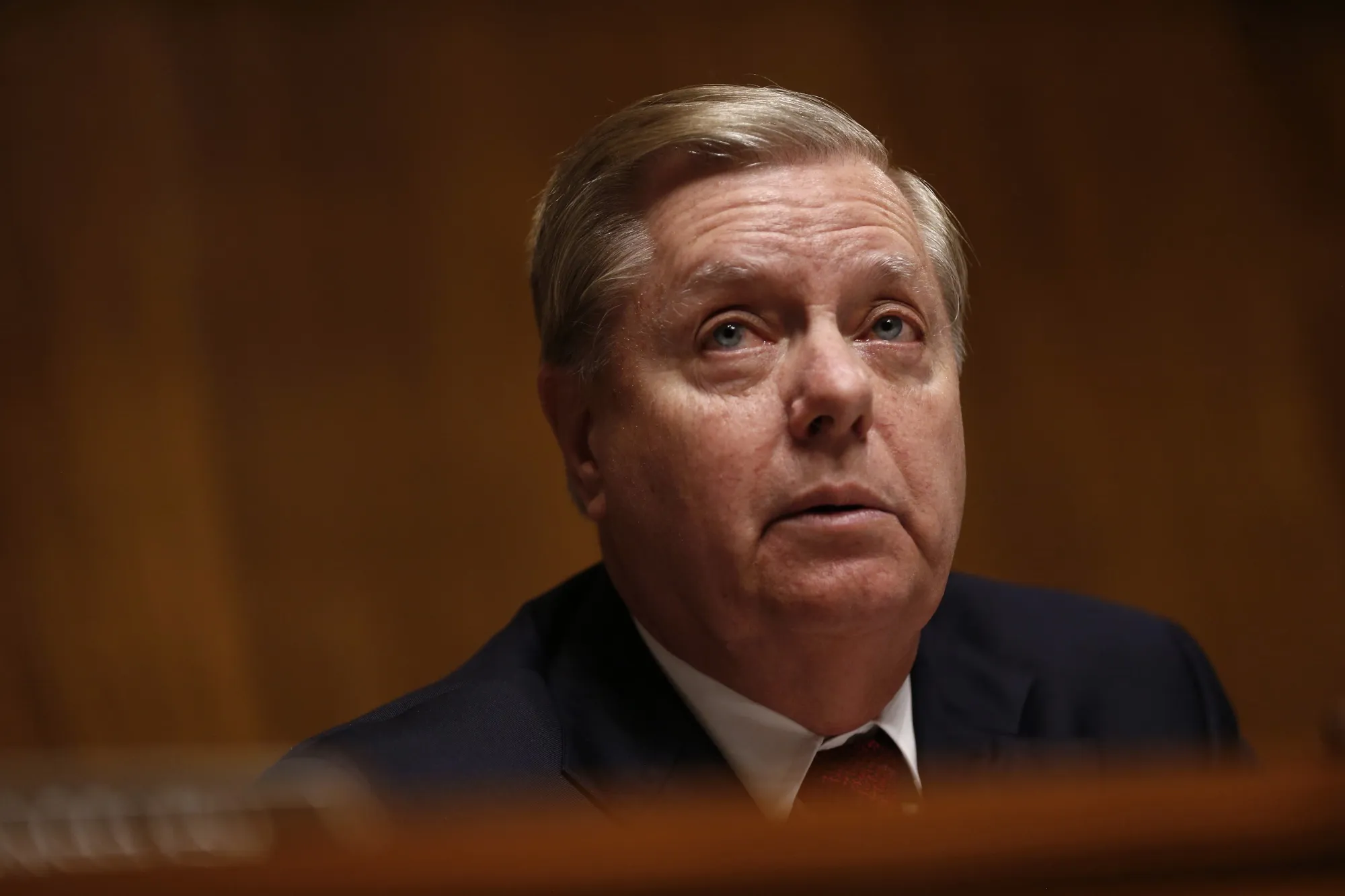 Senator Lindsey Graham speaks during a hearing in Washington on May 1.
