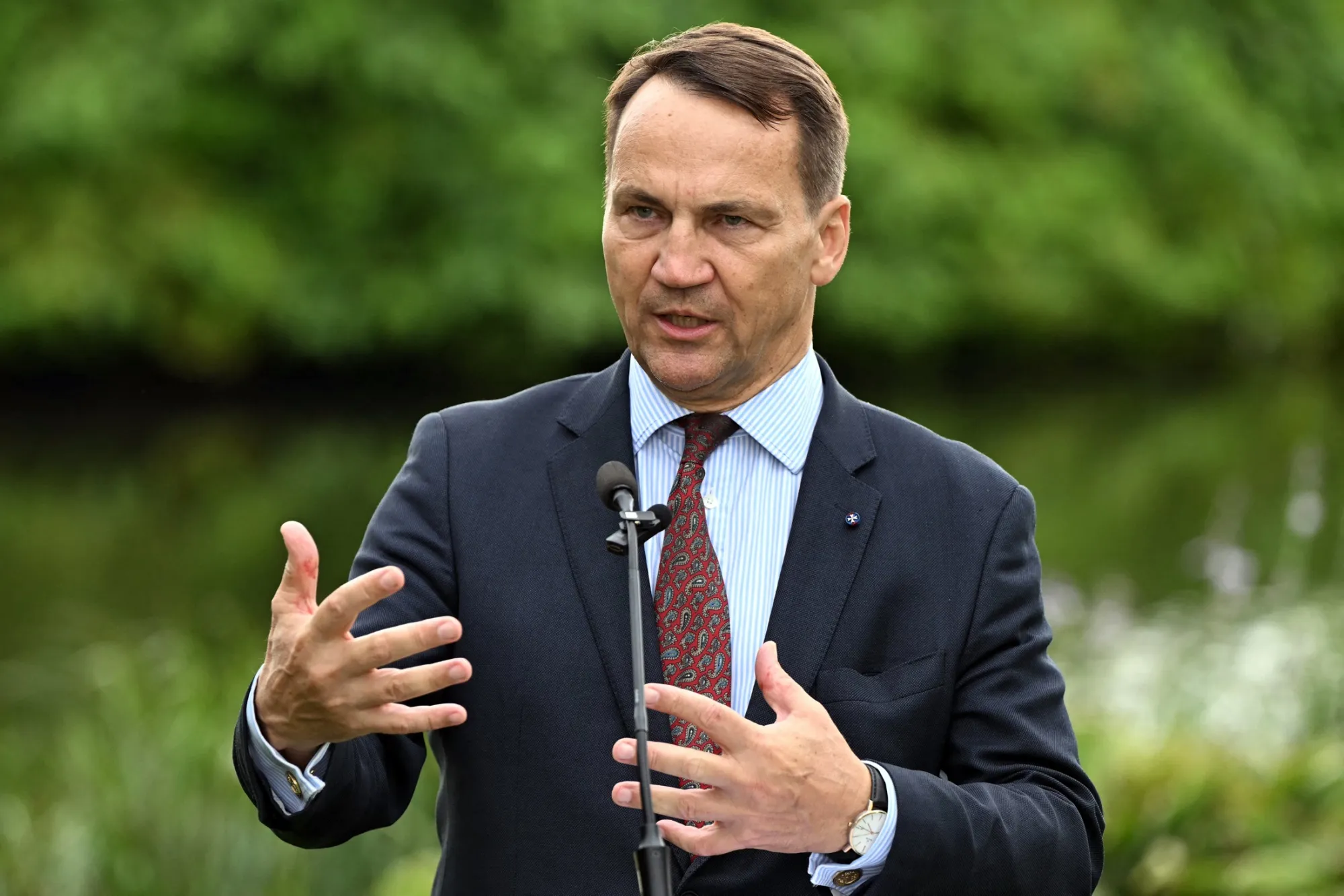 Poland's Foreign Minister Radoslaw Sikorski is scheduled to meet his Chinese counterpart Wang Yi on Monday.