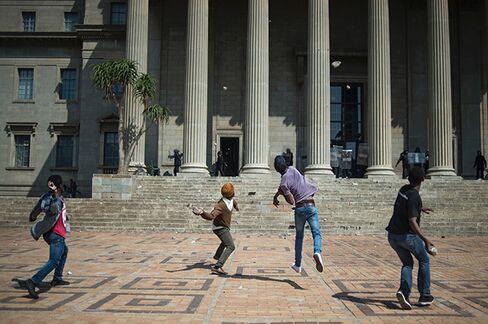 Students from the University of the Witwatersrand protest