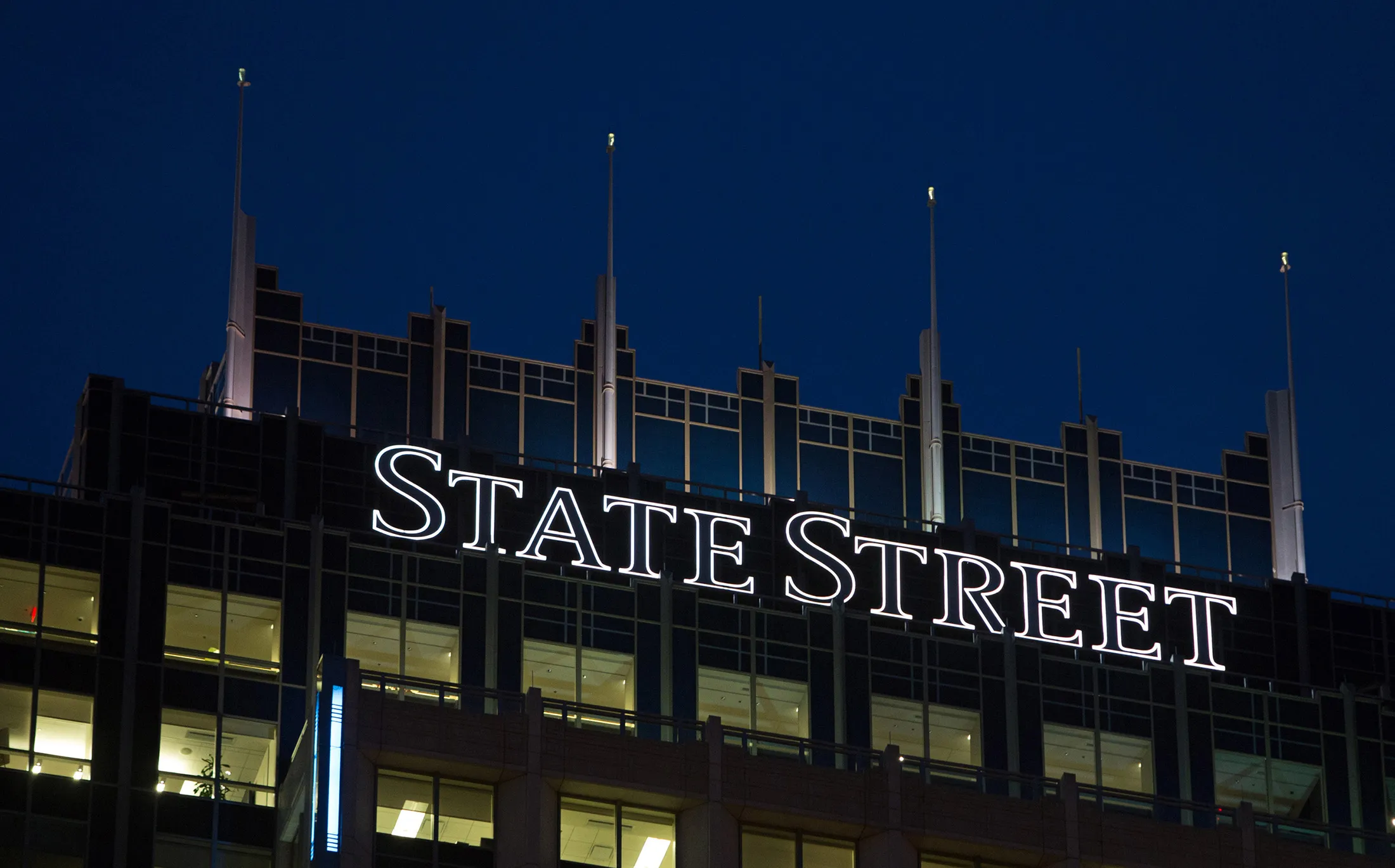 The State Street Financial Center building located at One Lincoln Street in the Financial District of Boston.
