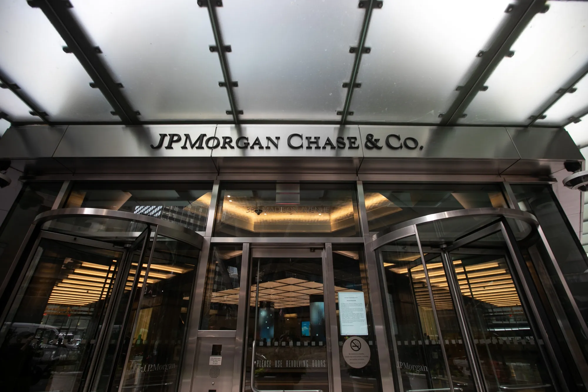 The JPMorgan Chase &amp; Co. headquarters in New York.