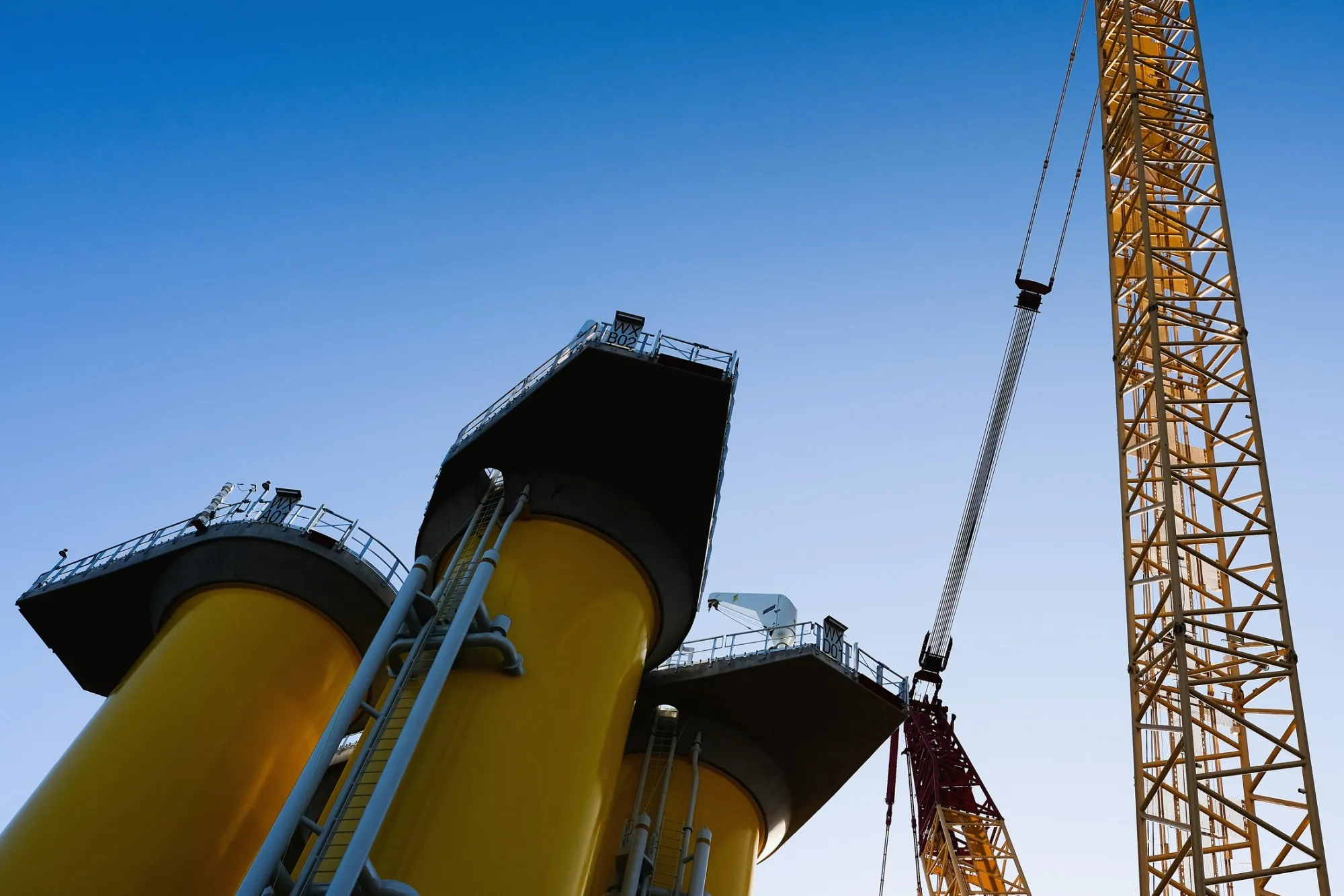 Off-shore wind farm construction.