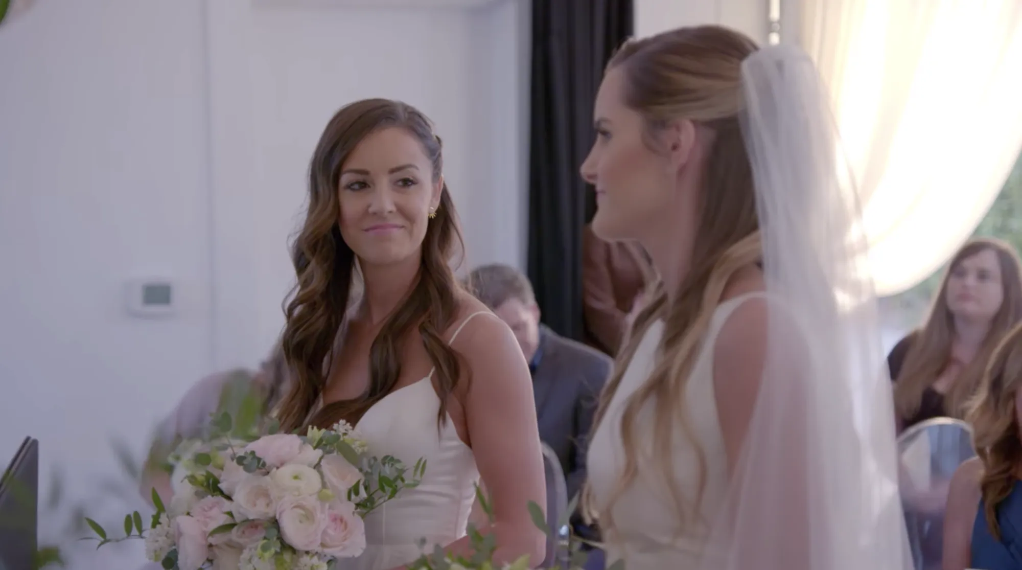 Once they tried on the dresses, it was all over.