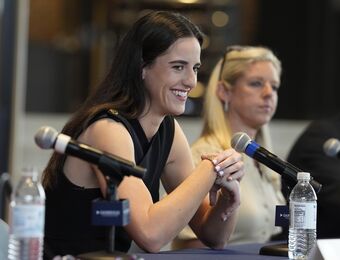 relates to Caitlin Clark looks like a natural as Indiana Fever introduce WNBA's top draft pick