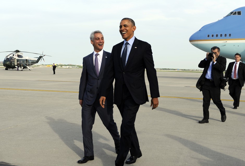 Chicago Mayor Rahm Emanuel and President Barack Obama