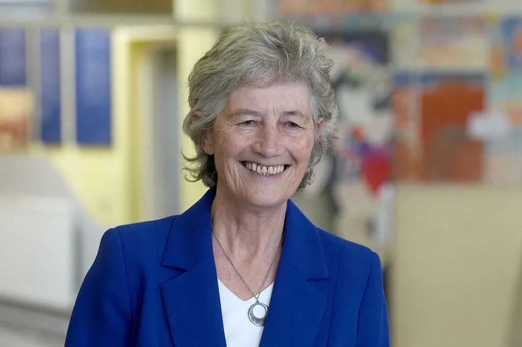 Catherine Connolly after casting her vote.