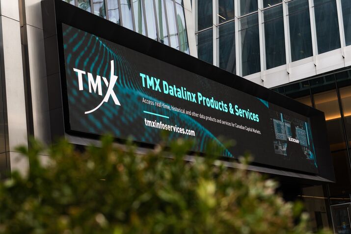 The TMX Group headquarters in the financial district of Toronto.