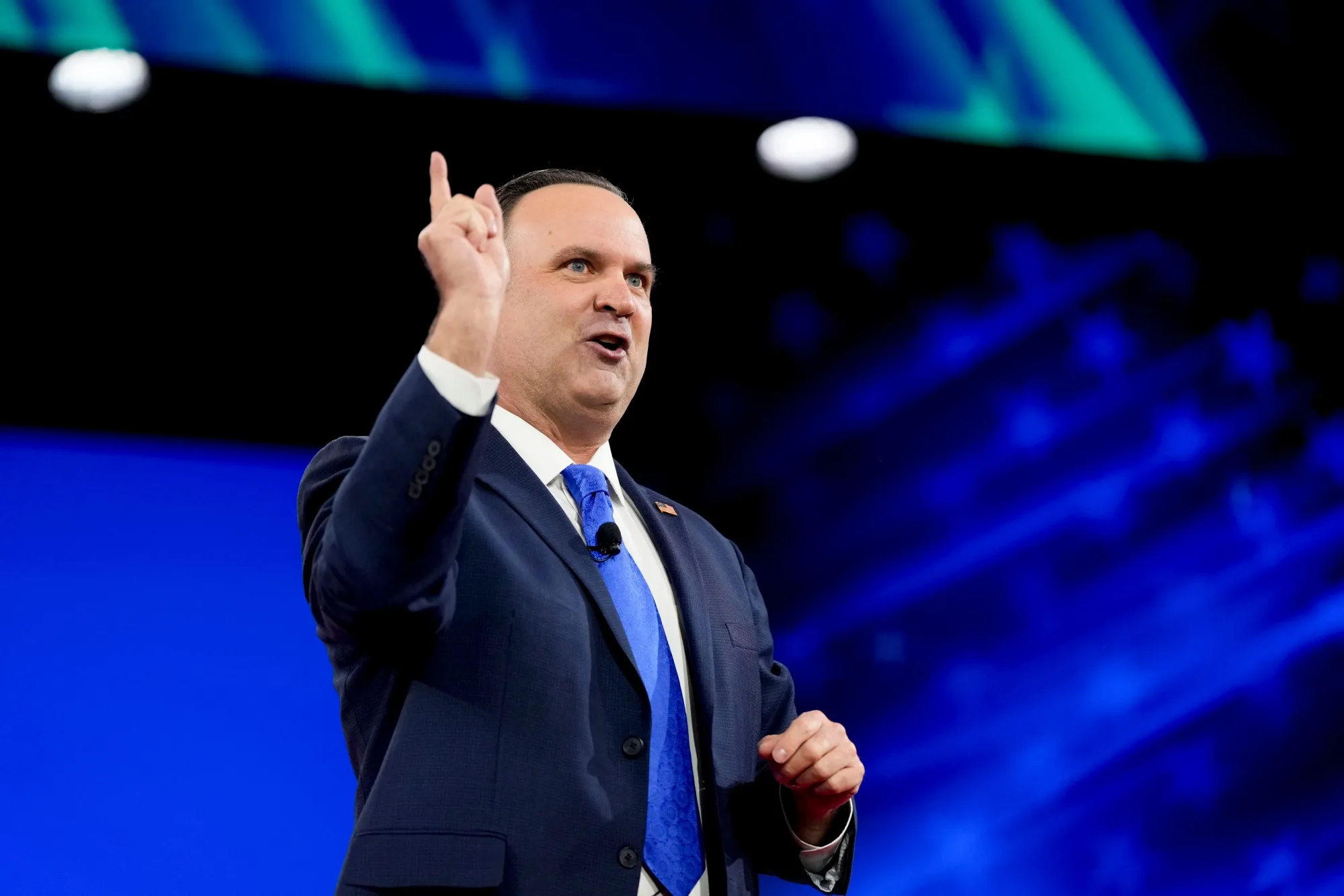 Dan Scavino during CPAC in National Harbor, Maryland, on Feb. 22.