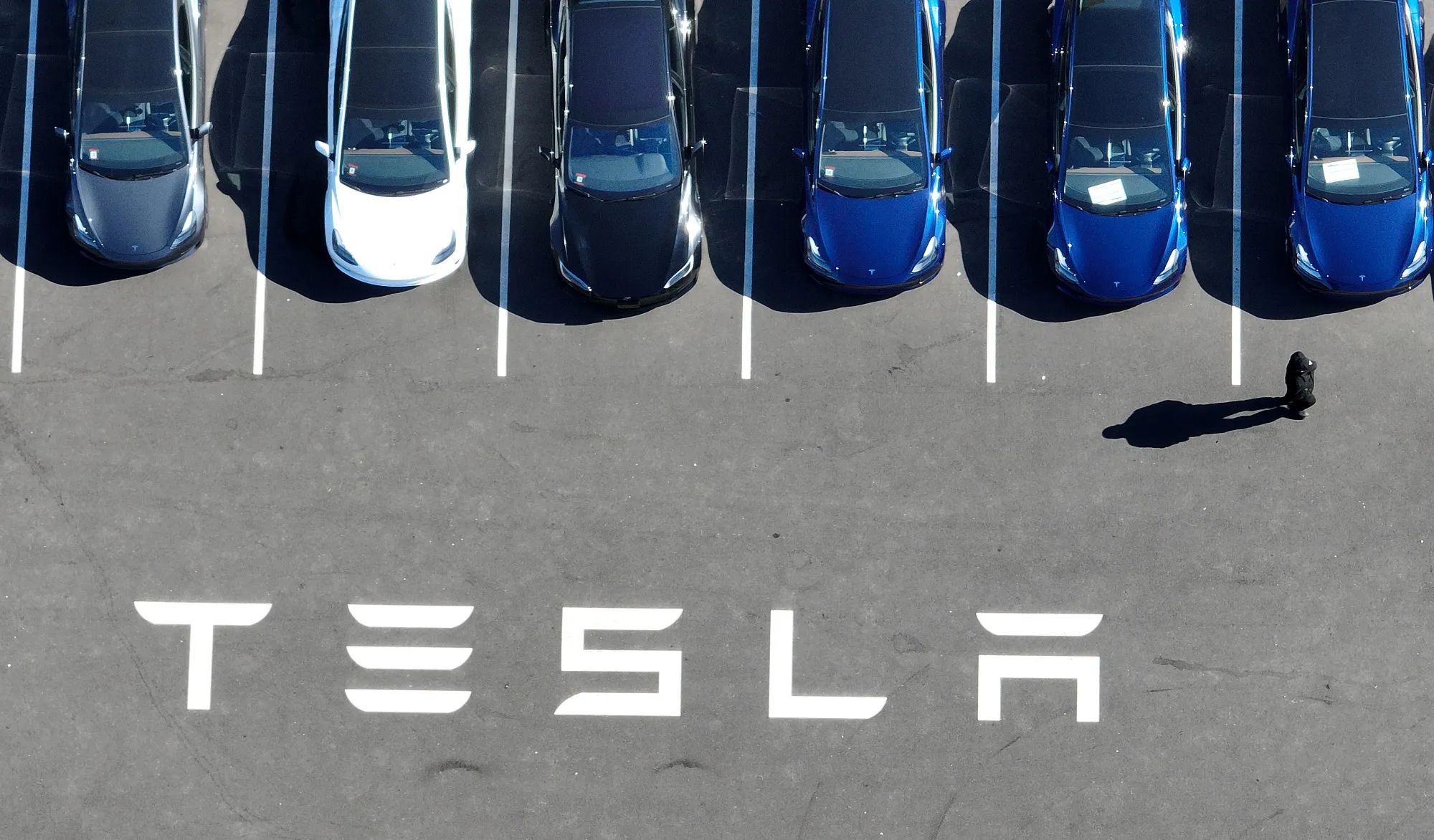 Tesla cars at the Tesla factory in Fremont, California.&nbsp;