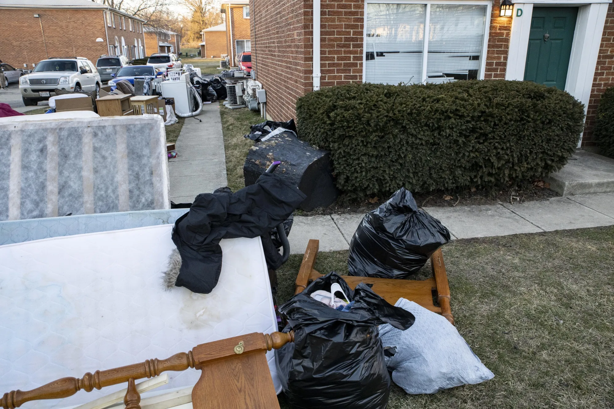 An apartment eviction in Columbus, Ohio, in March 2020. Despite the just-extended federal moratorium, Columbus-area landlords have filed nearly 17,000 evictions since the start of the pandemic.&nbsp;