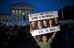 Abortion rights demonstrators during a protest outside the U.S. Supreme Court.