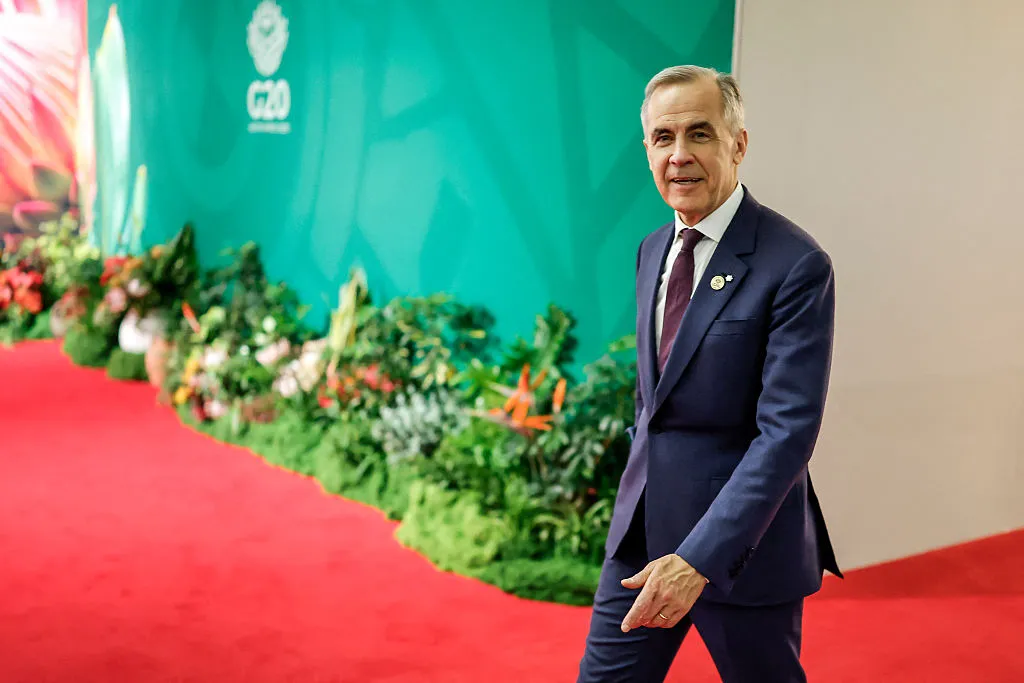 Mark Carney arrives for the second day&nbsp;of the G20 Leaders' Summit&nbsp;in Johannesburg on Nov. 23.&nbsp;