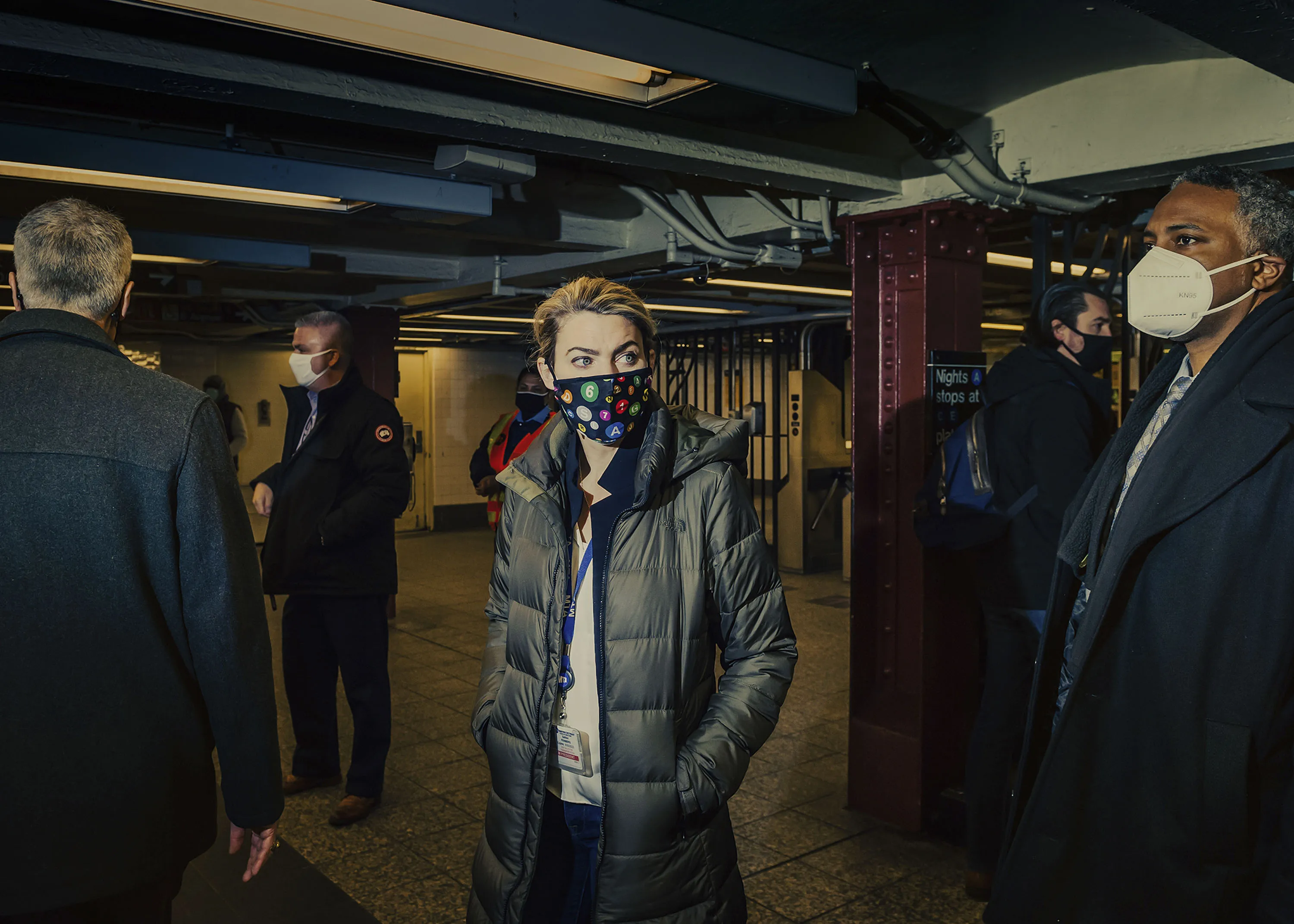 Sarah Feinberg at the 34th&nbsp;Street-Penn Station stop.