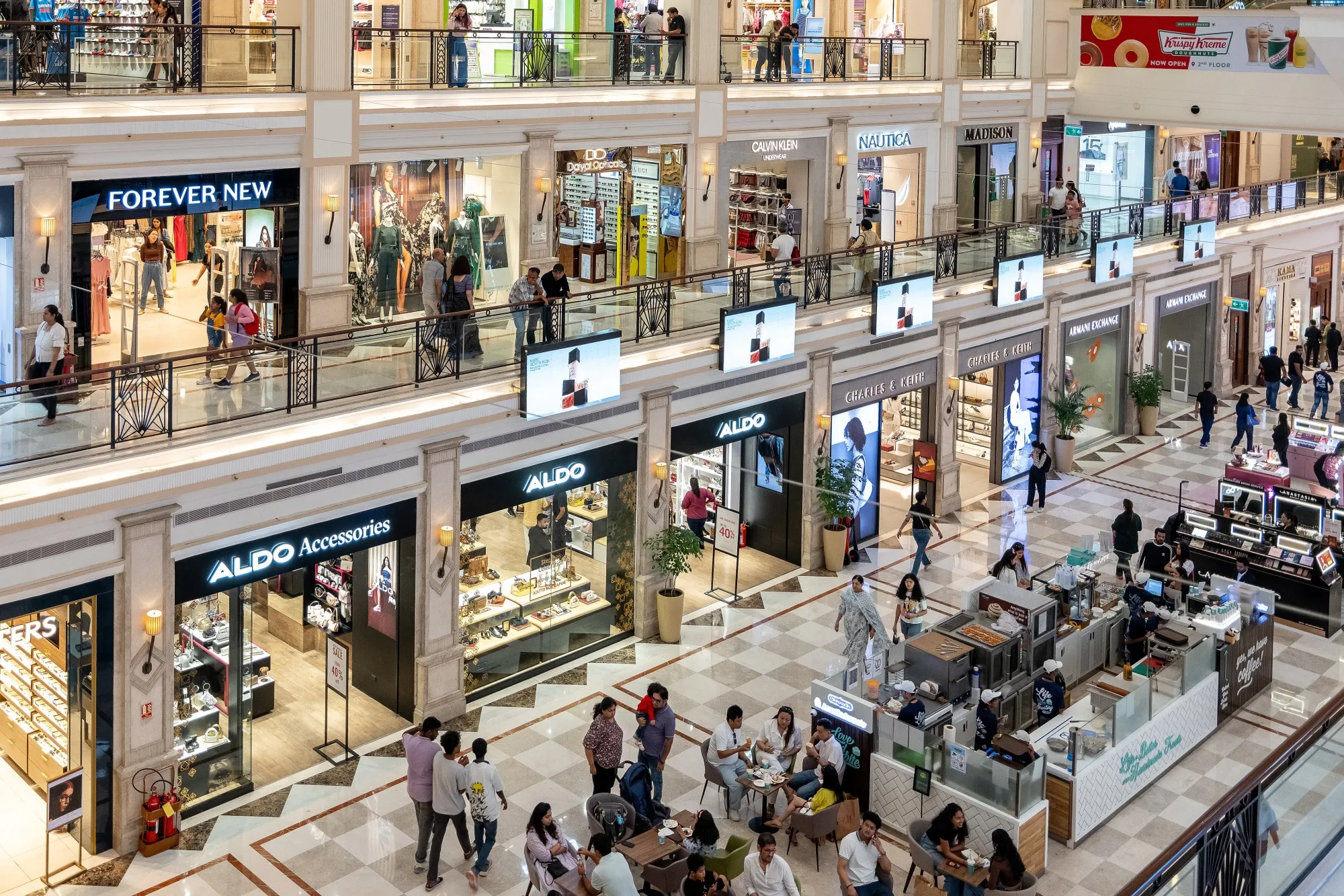 Shoppers at the DLF Promenade mall in New Delhi.