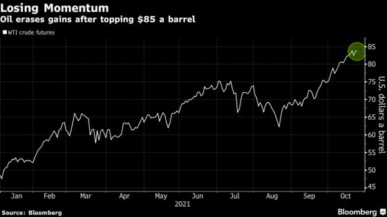 Oil Erases Gains After Topping $85 as Iran Nuclear Talks Near