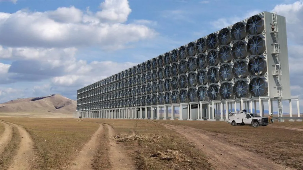 Rendering of Carbon Engineering’s air contactor design.