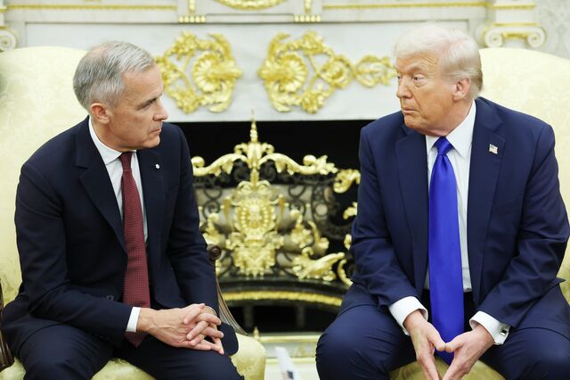 Carney and Trump at the White House in October for a discussion of trade and tariffs. 