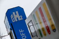 A hydrogen fuel pump in Sindelfingen, Germany.