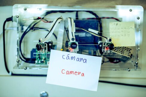 Custom-built cameras and microphones that record the school day.