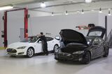 Inside A Tesla Motors Inc. Showroom As  Electric Automaker Pushes For Positive Cash-flow