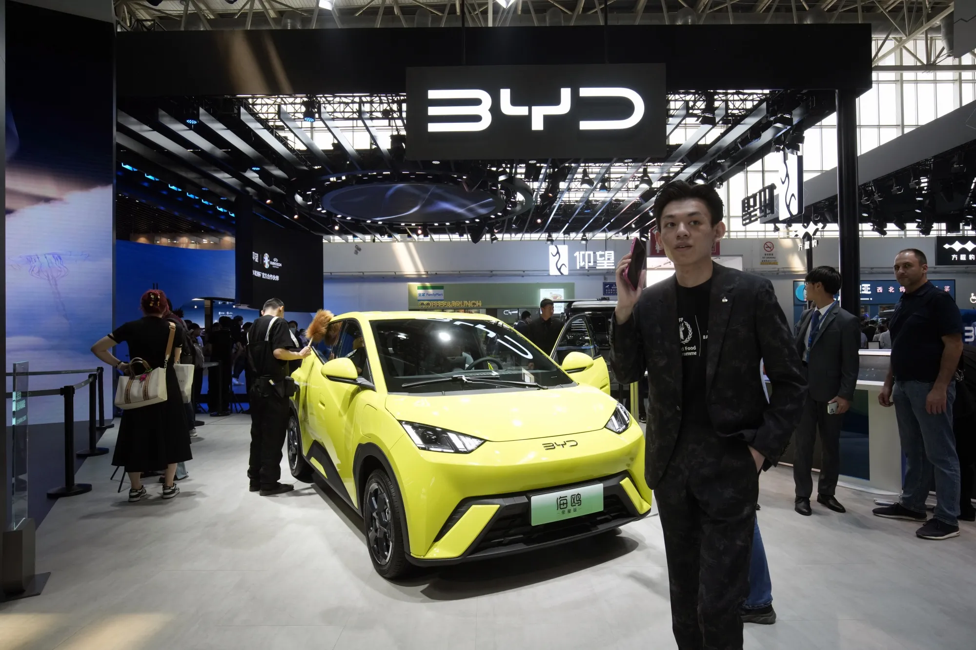 A BYD Seagull at the Beijing auto show in April.