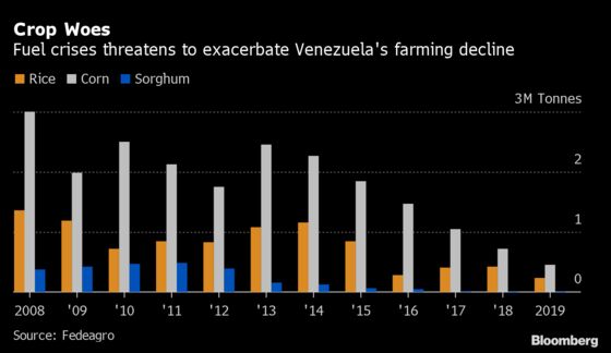 Venezuela on Brink of Famine With Fuel Too Scarce to Sow Crops