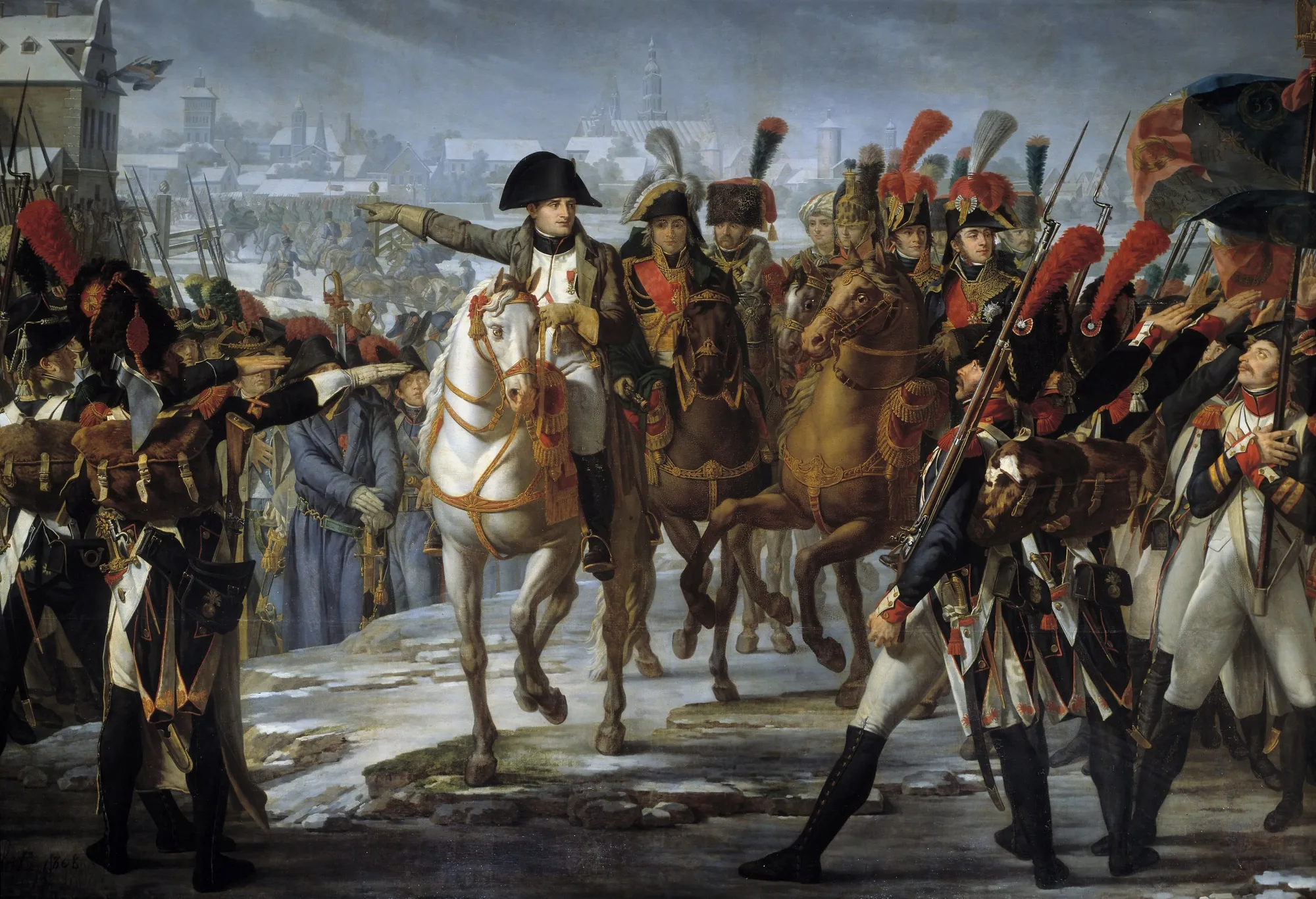 A general comes to office.