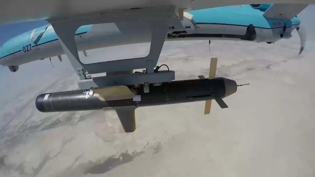 An Iranian made drone carrying weaponry.