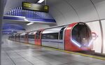 A mock-up of one of the new Siemens trains commissioned for London's Tube System