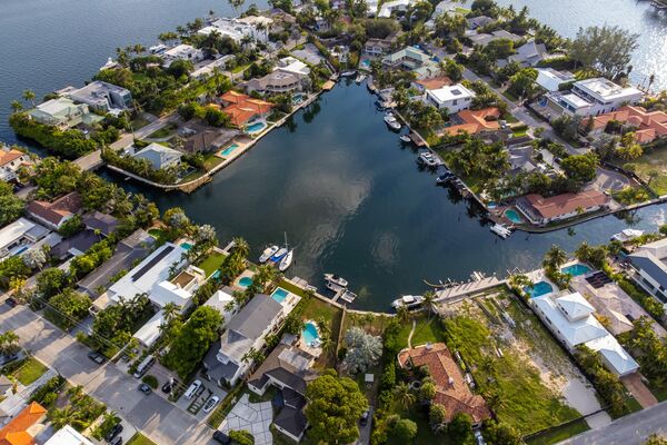 Homes in Surfside, Florida.