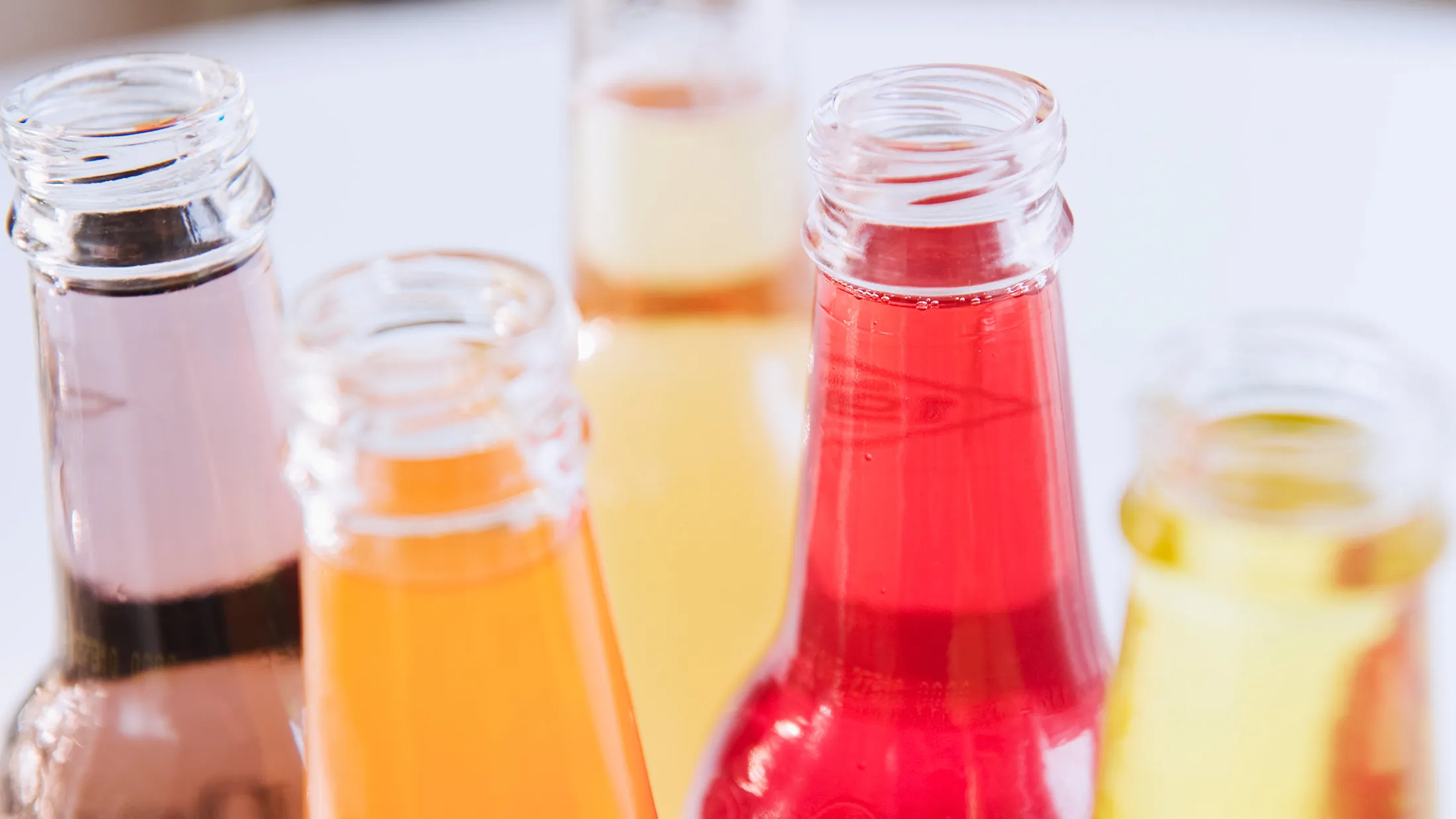 RF - Assorted colorful soda bottles