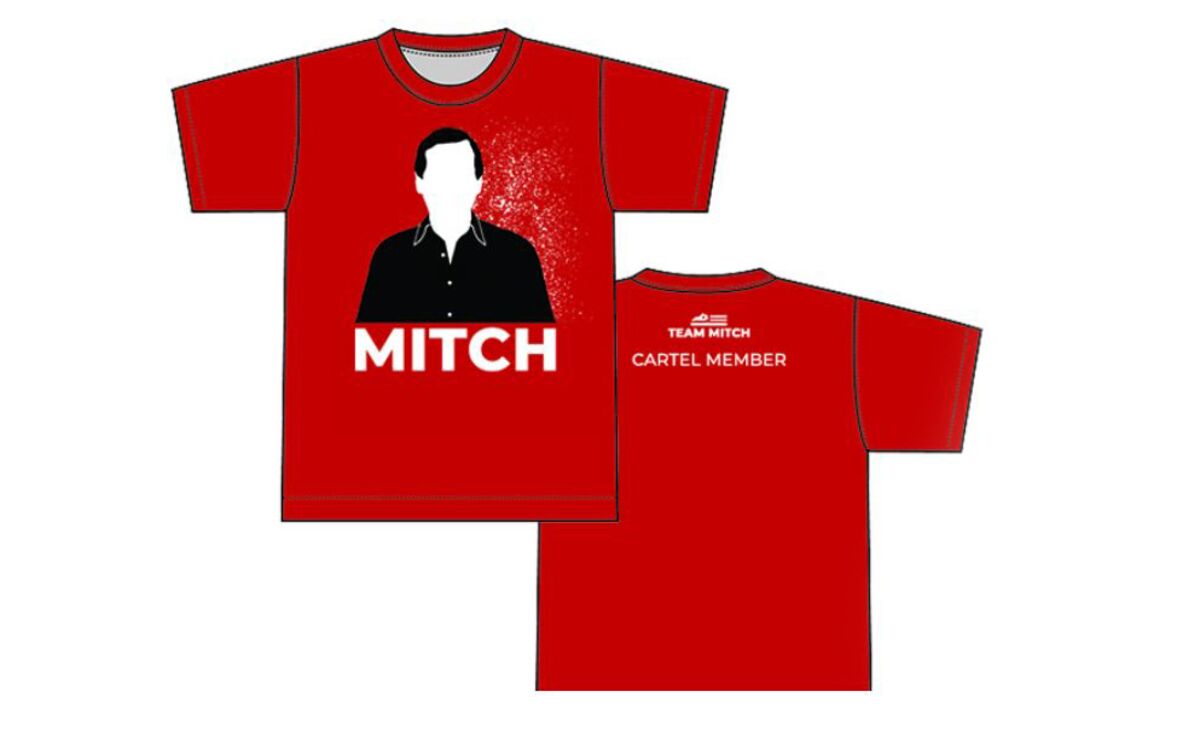 Cocaine Mitch T-Shirts For Sale on Mitch McConnell Campaign Site ...