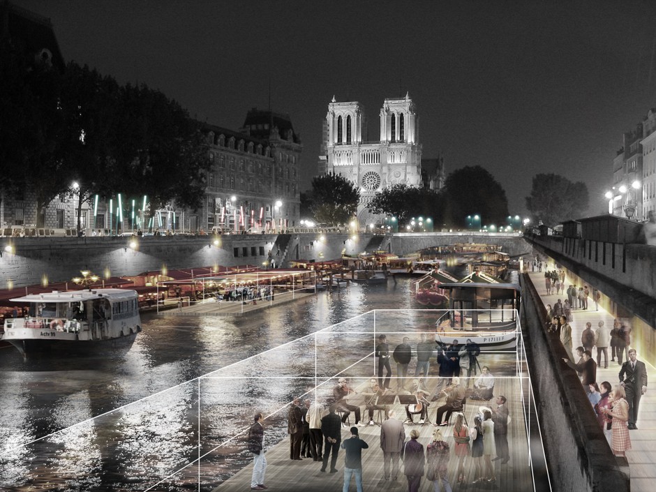 How the Seine quayside could look after the  Île de la Cité's revamp