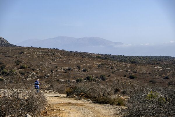 Damaged farmland in southern Lebanon in October.